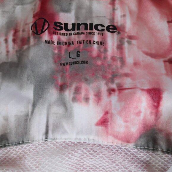 SUNICE Windwear Jacket Womens L Pink & White Floral Lightweight Golf - Picture 4 of 13